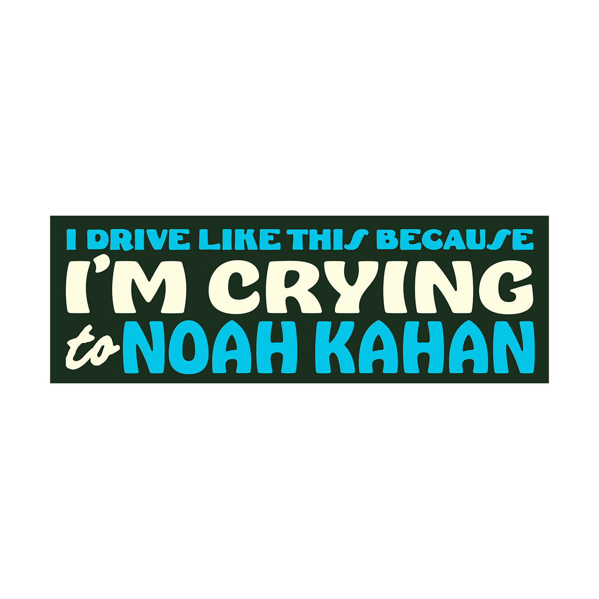 Sad Driver Bumper Sticker