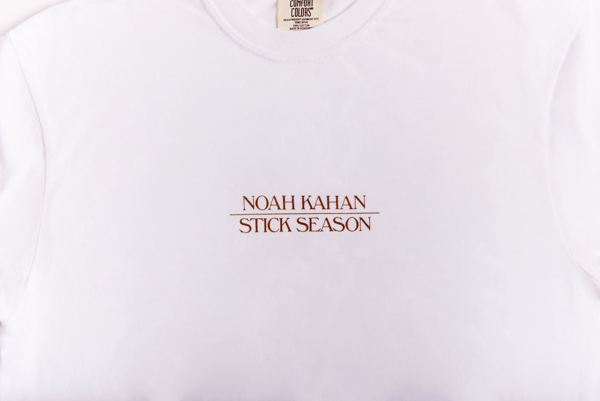 Stick Season White Tee Detail