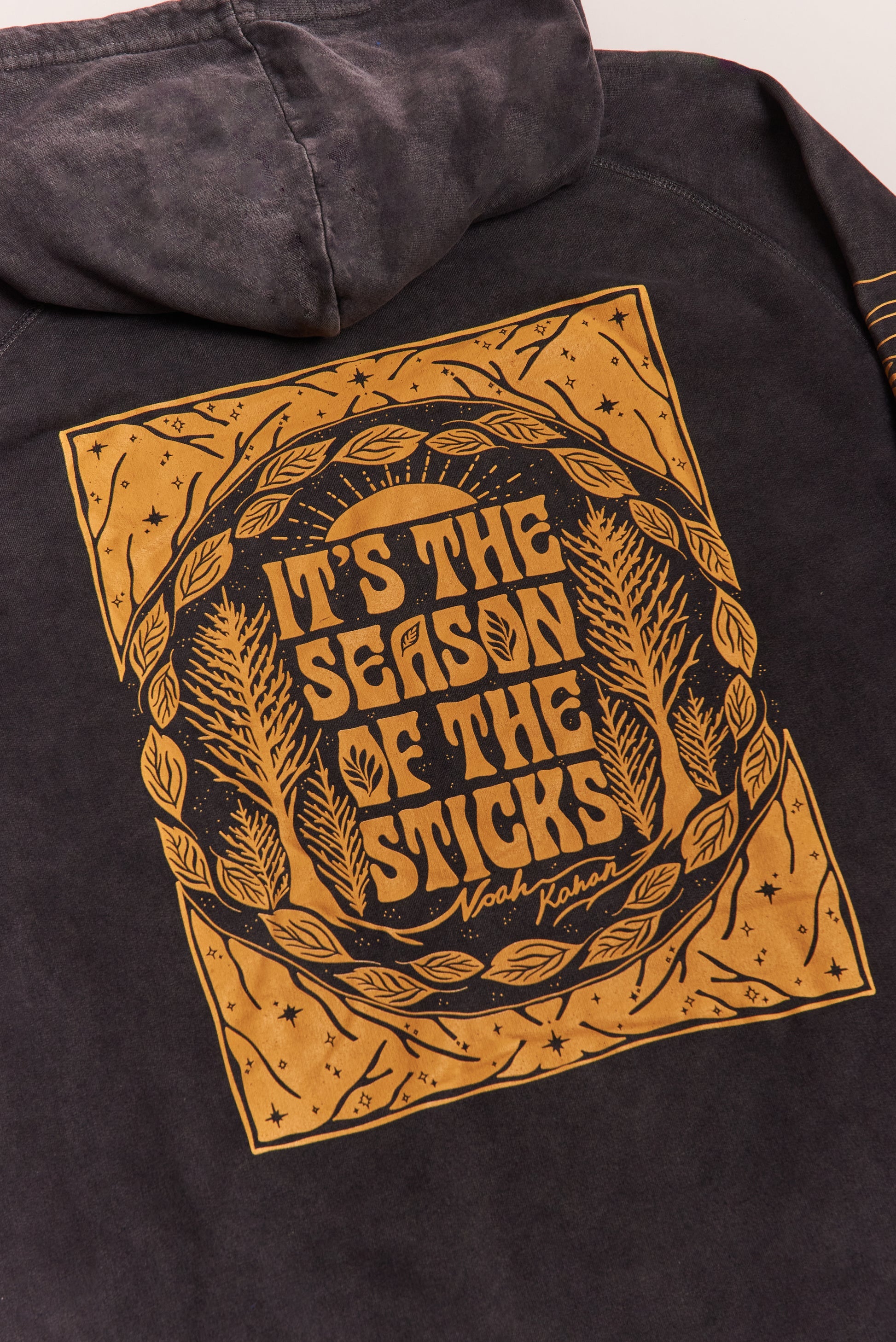 Stick Season Hoodie - Vintage Black Detail 2