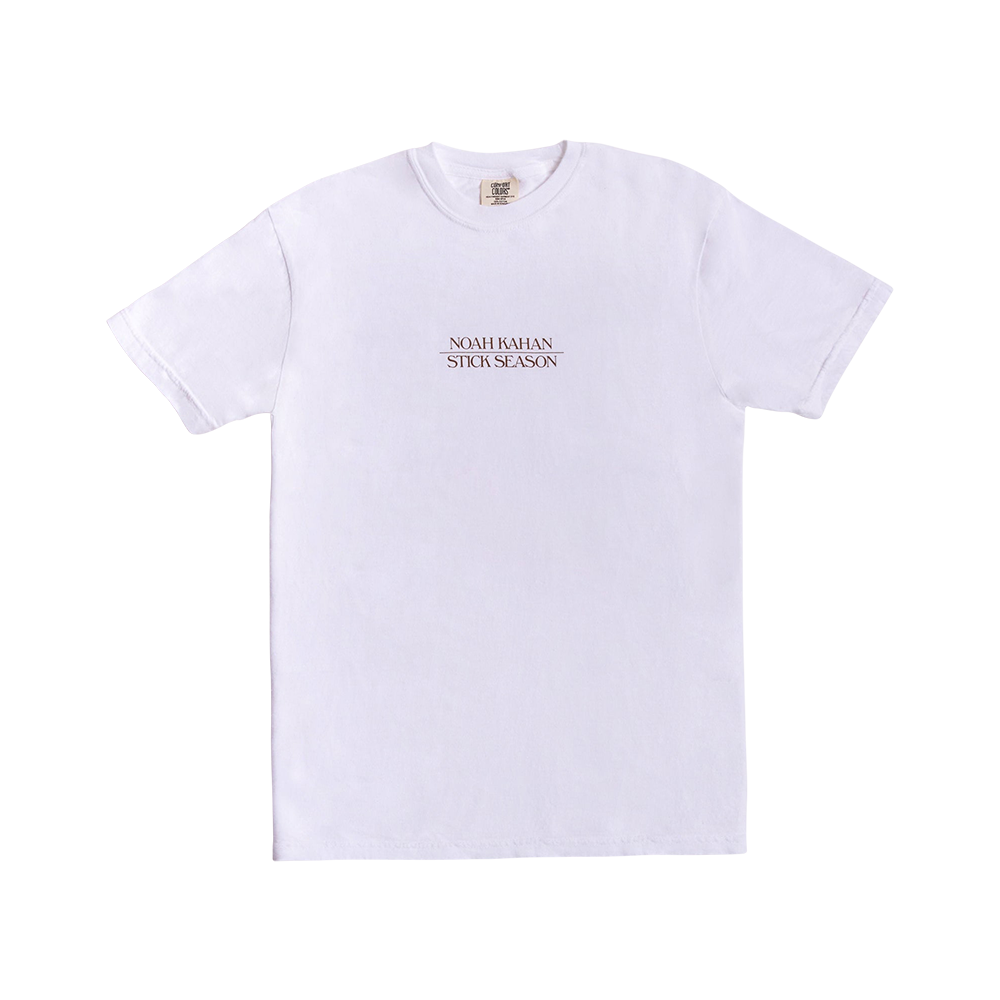 Stick Season White Tee Front