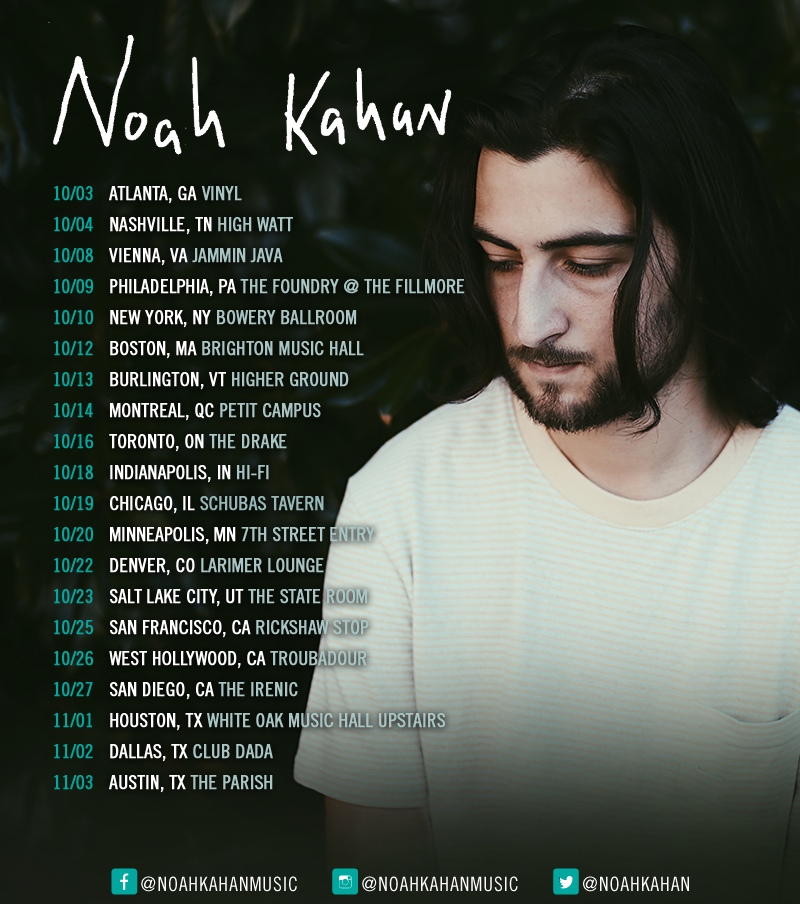 noah kahan tour announcement